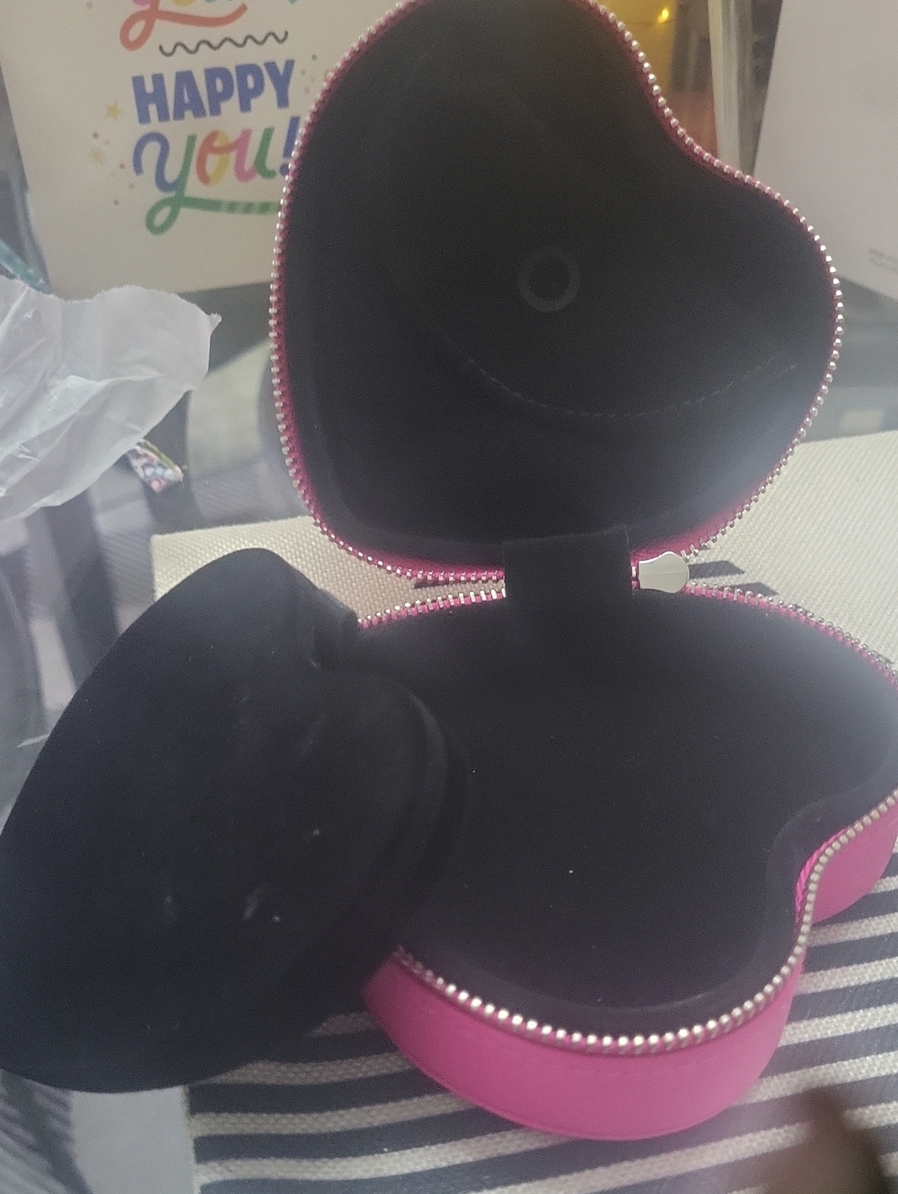 Pandora Heart Pink Material Jewlery Case Or Bag Bottom Comes Out Plenty Of Room - Picture 4 of 7